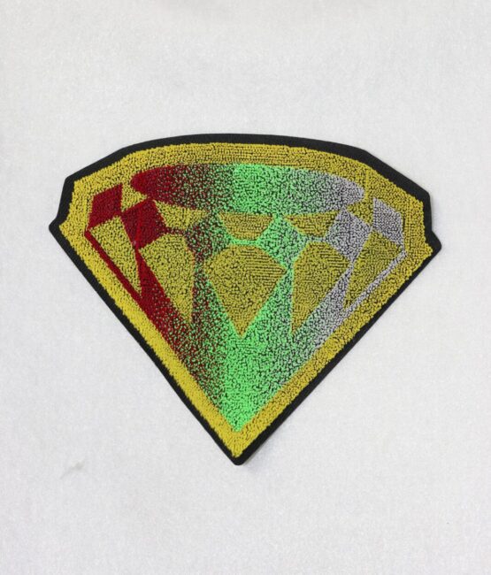 Diamond chenille embroidery patches