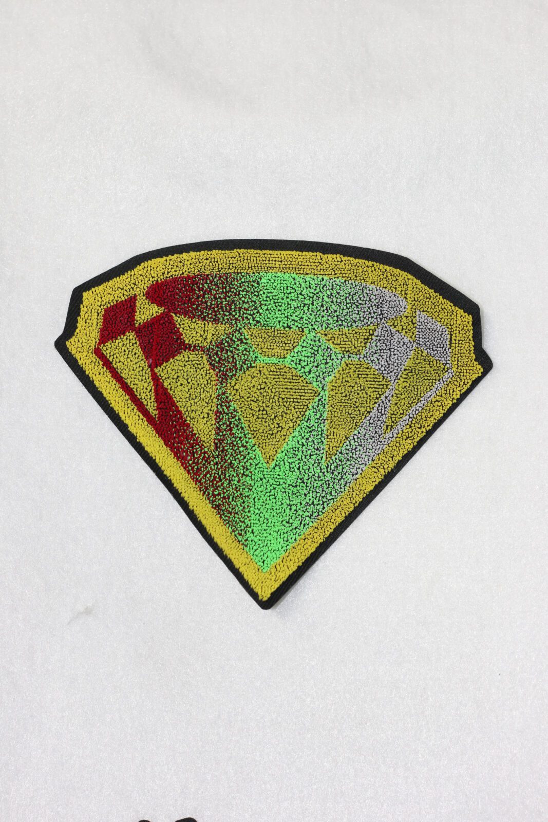 Diamond chenille embroidery patches