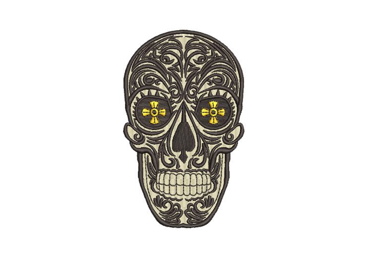 Mexican Skull Embroidery Designs