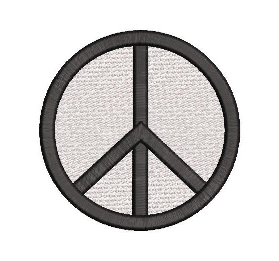 Peace Symbol Embroidery patch