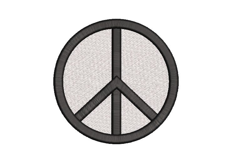 Peace Symbol Embroidery patch
