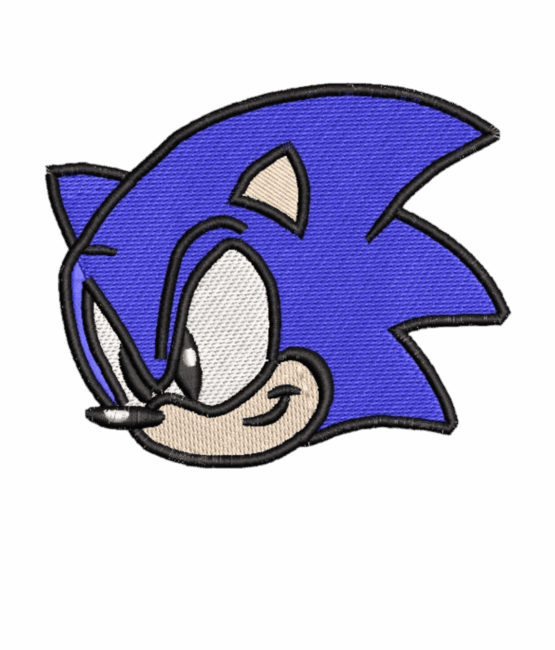 Sonic Face Embroidery iron on patch