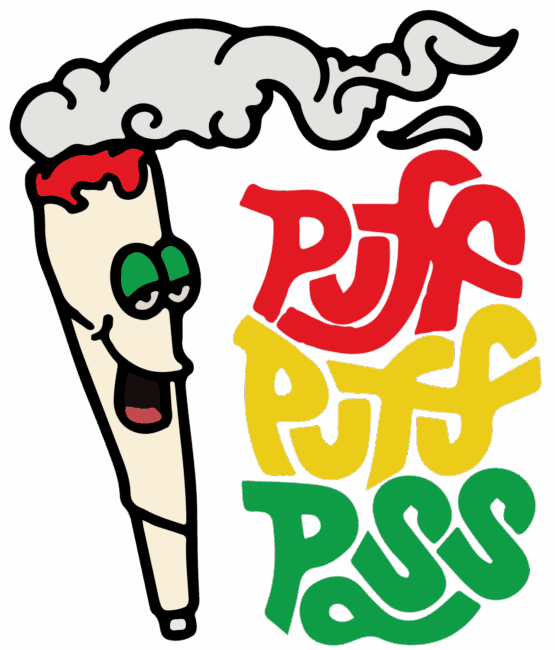 Puff puff pass colorful  DTF iron on heat transfers