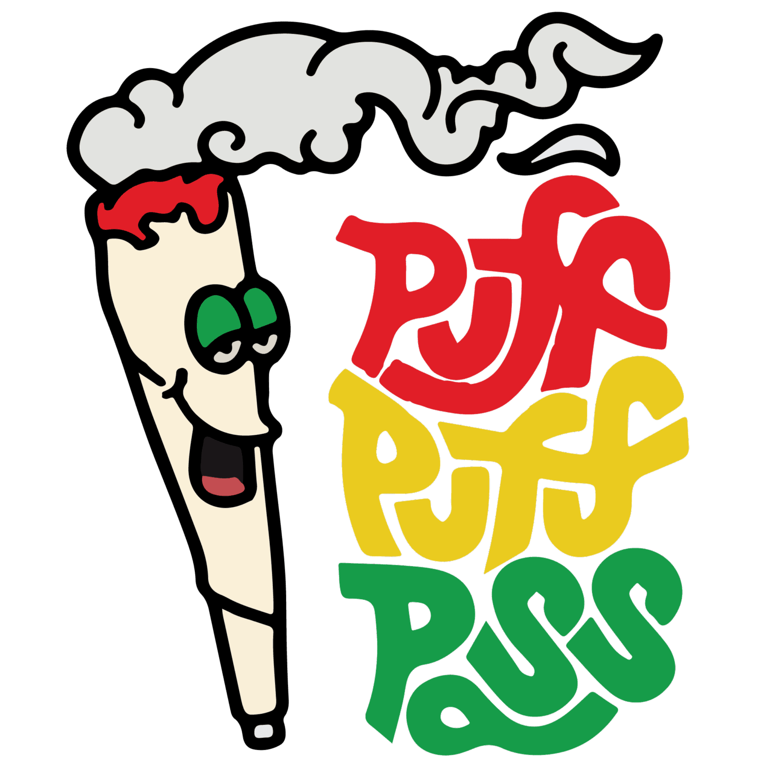 Puff puff pass colorful DTF iron on heat transfers