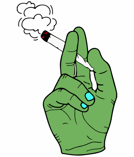 Hand Marijuana clock DTF iron on heat transfers