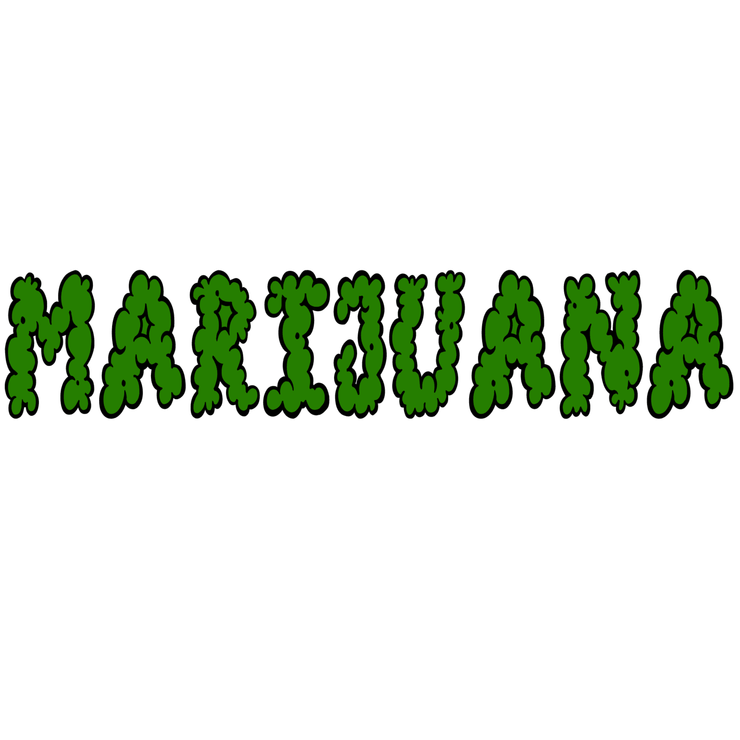 Green marijuana DTF iron on heat transfers