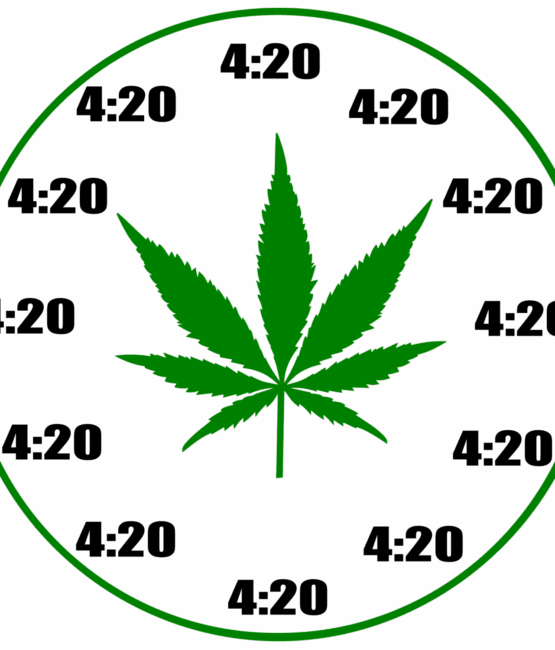 Marijuana clock DTF iron on heat transfers
