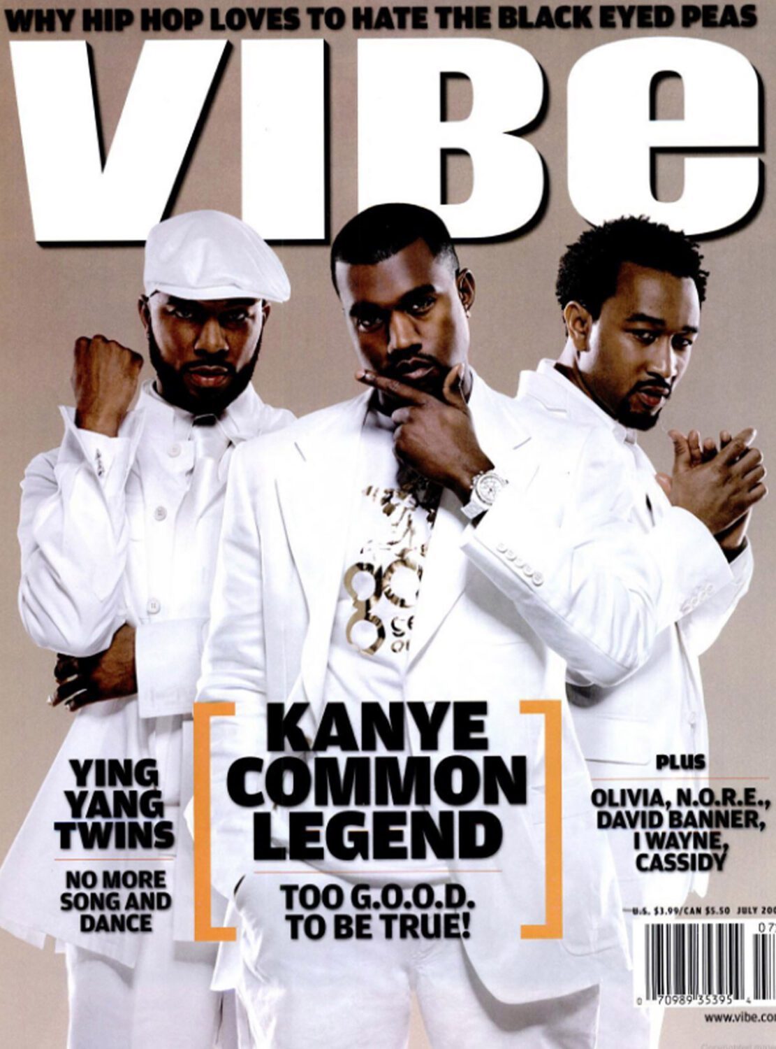 Vibe Kanye common legend Hip Hop Heat Transfers