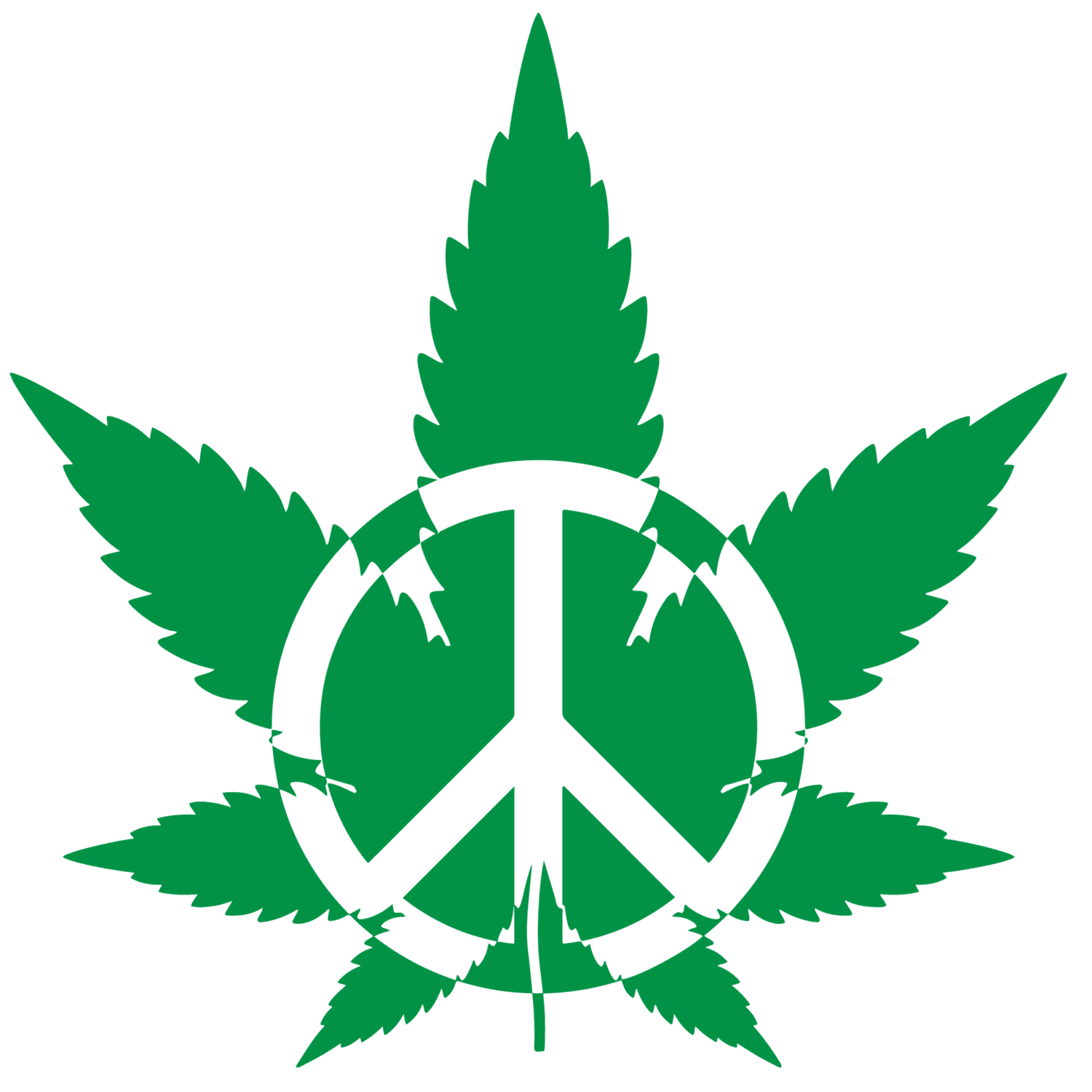 Peace sign plant DTF iron on heat transfers