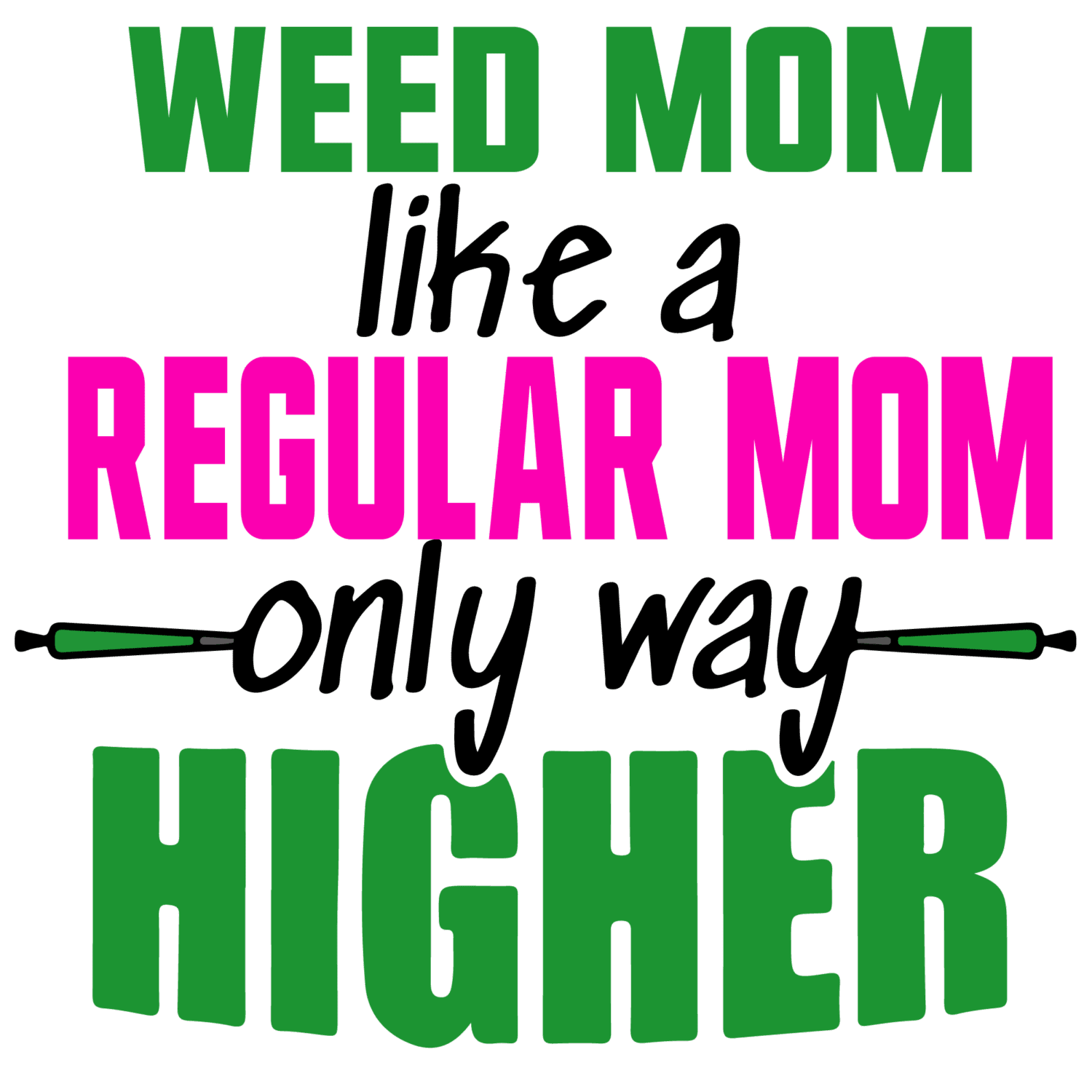 Weed mom like a regular mom DTF iron on heat transfers