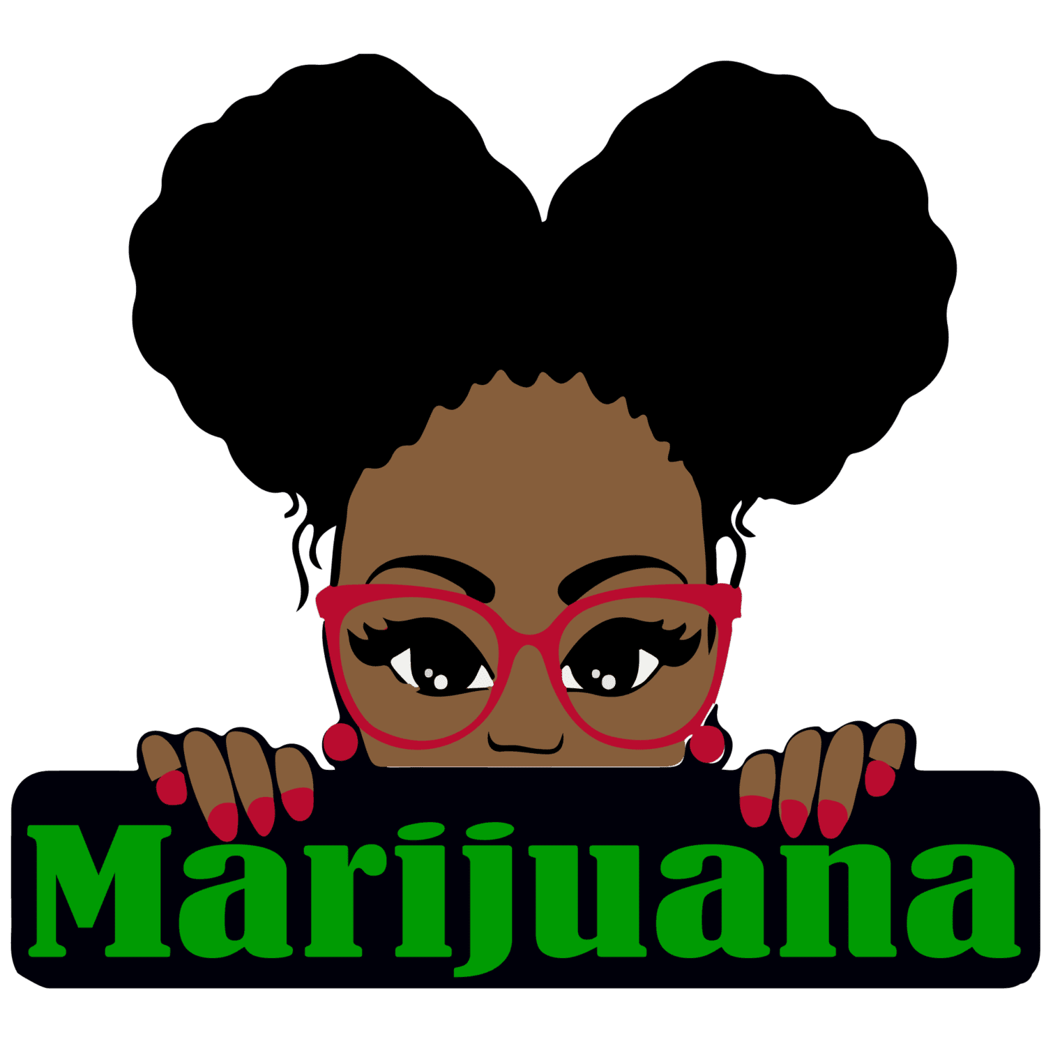 Melanin Marijuana DTF iron on heat transfers