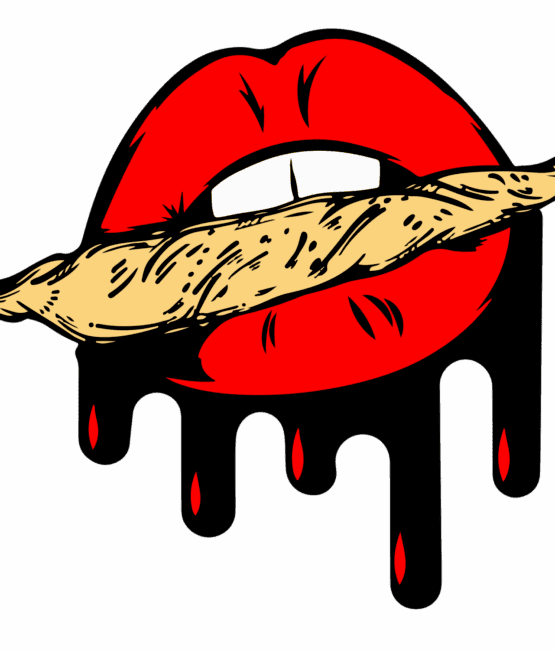 Red lip blunt DTF iron on heat transfers