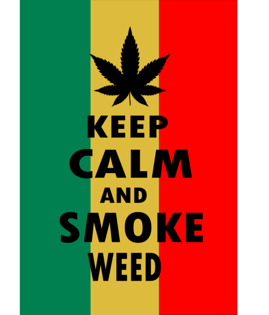 Keep calm and smoke weed DTF iron on heat transfers