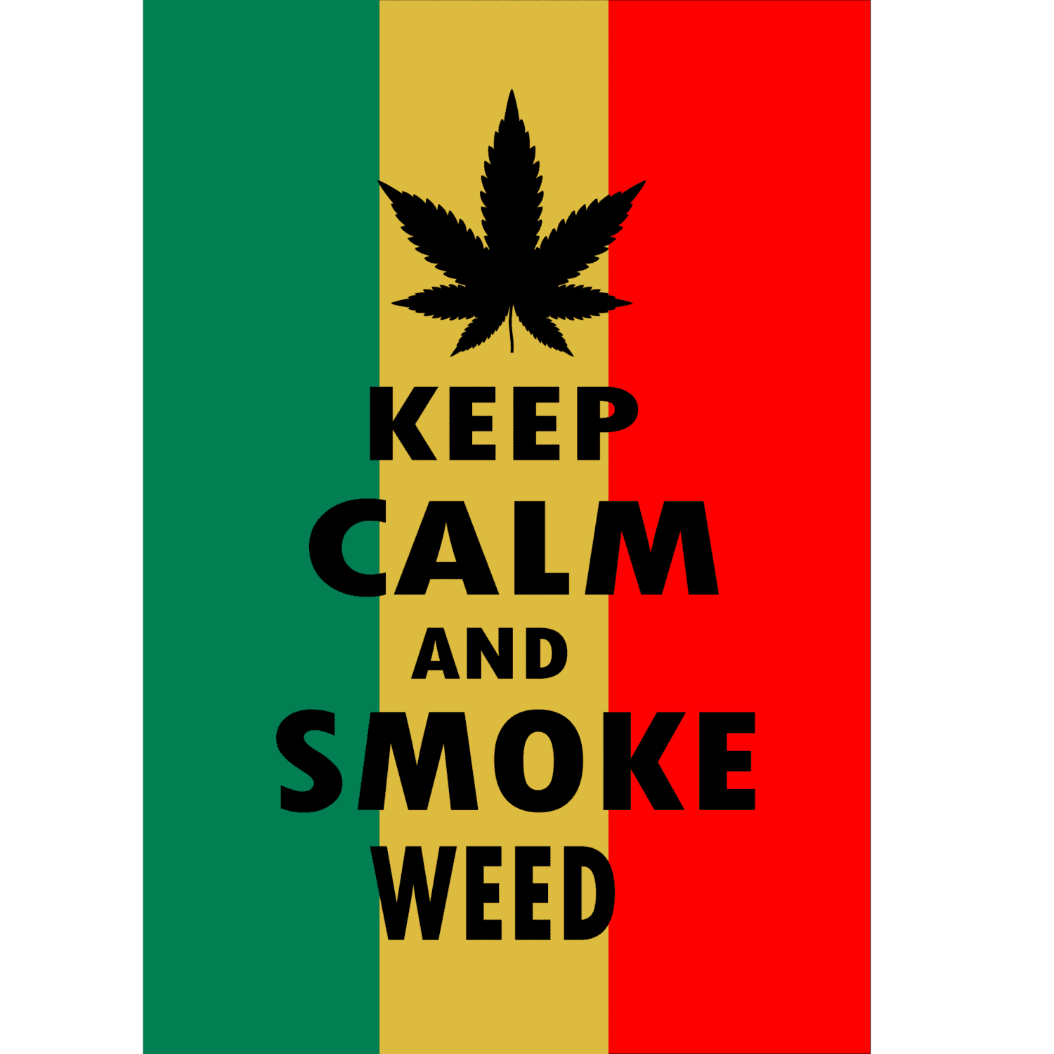 Keep calm and smoke weed DTF iron on heat transfers