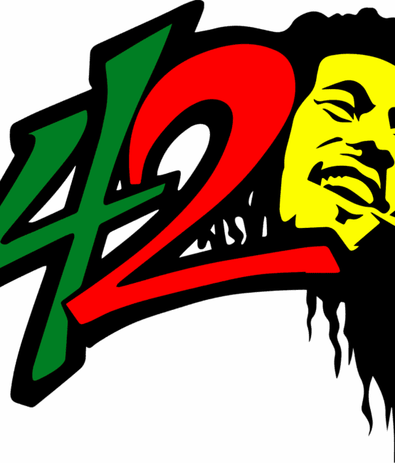 Bob Marley 420 iron on heat transfers