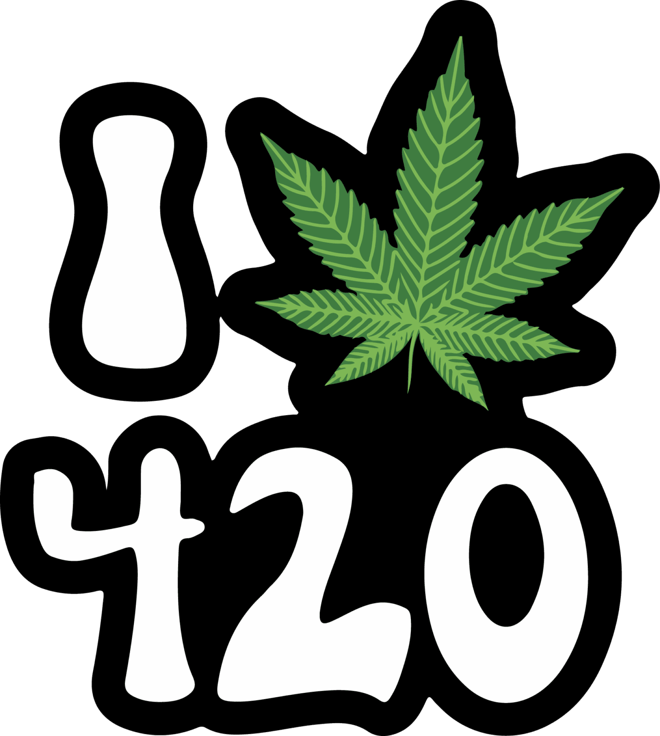 I love cannabis 420 iron on heat transfers