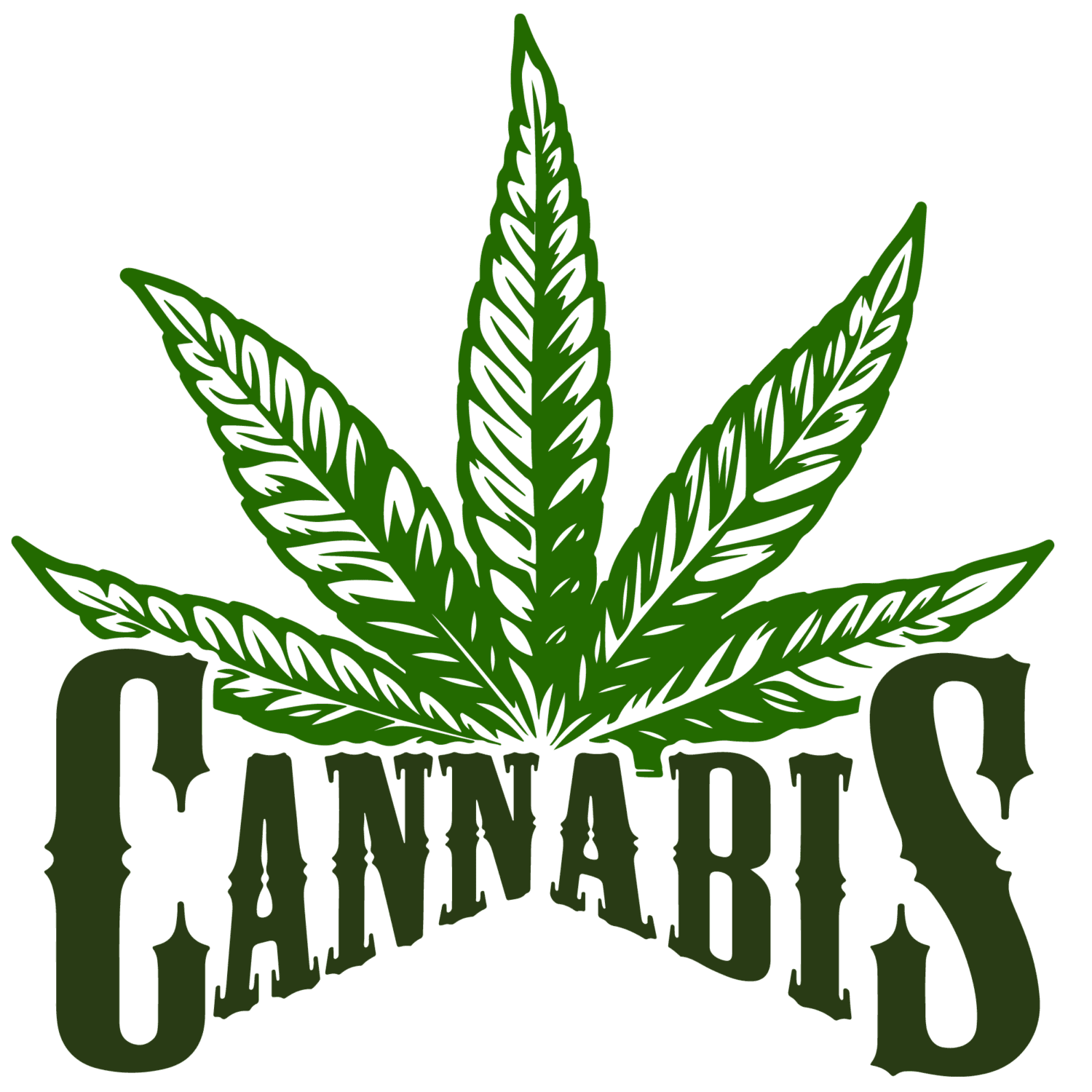 Cannabis plant DTF iron on heat transfers