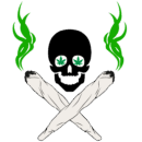 Skull blunt DTF iron on heat transfers