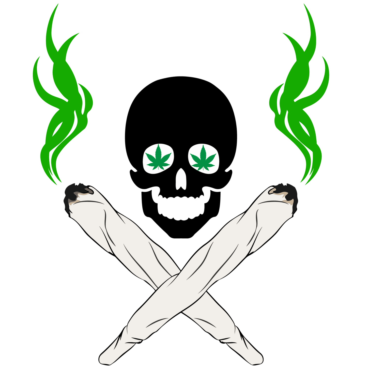 Skull blunt DTF iron on heat transfers