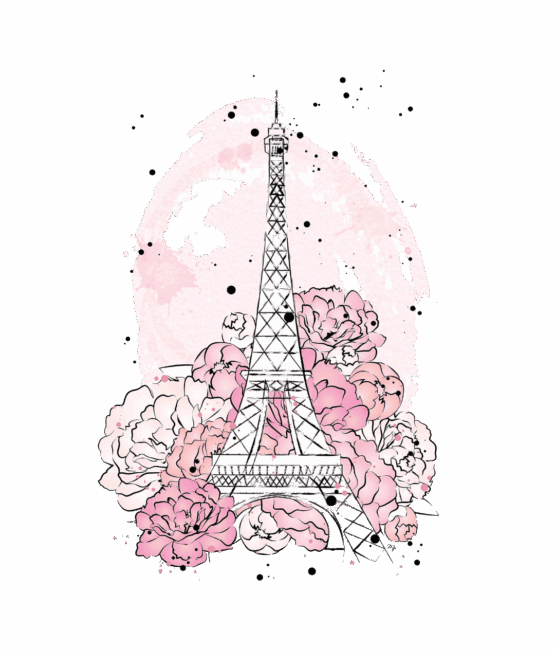 Eiffel tower iron on heat transfers