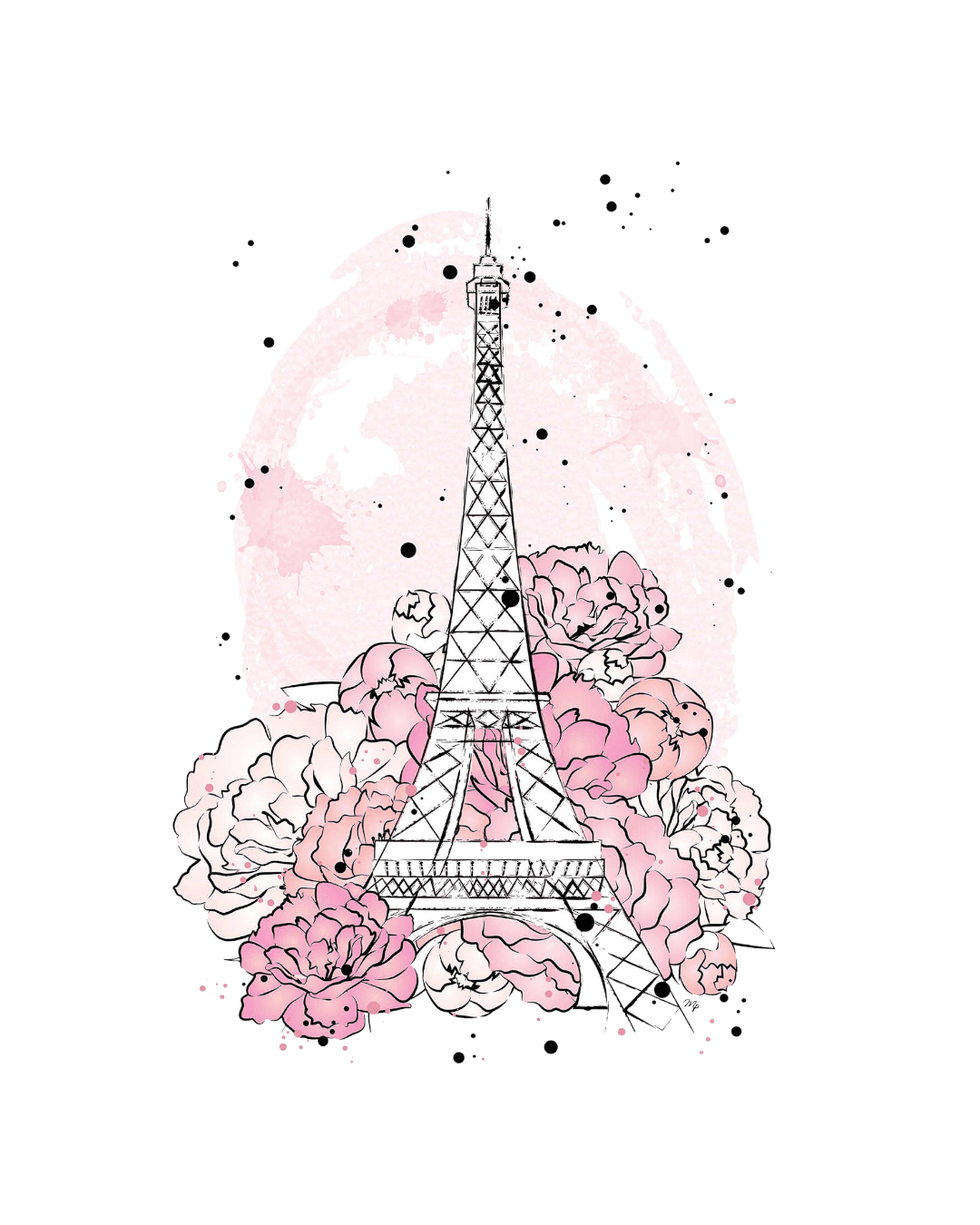 Eiffel tower iron on heat transfers
