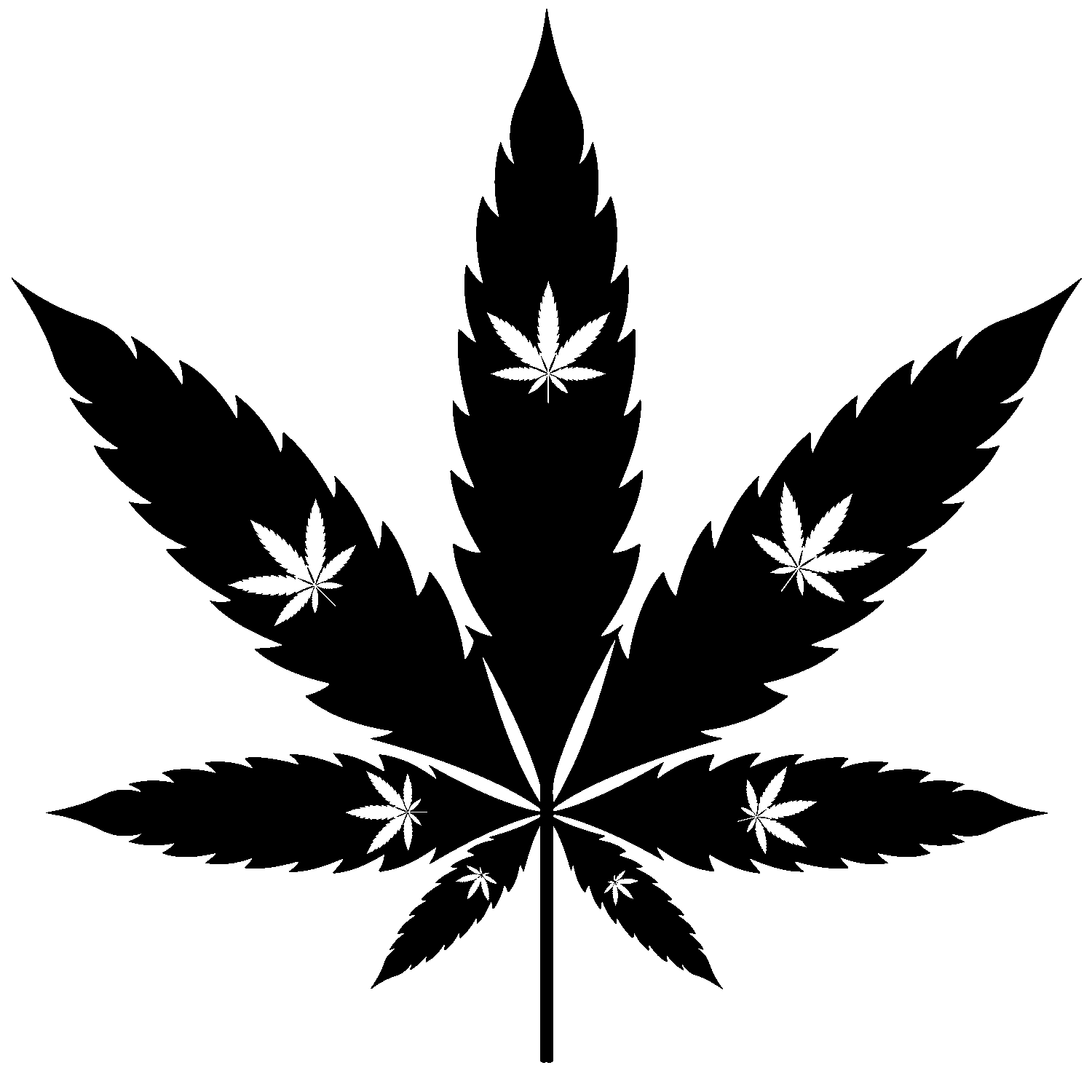 Black Marijuana DTF iron on heat transfers