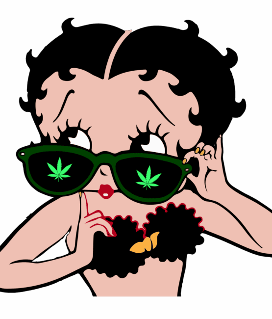 Betty marijuana DTF iron on heat transfers