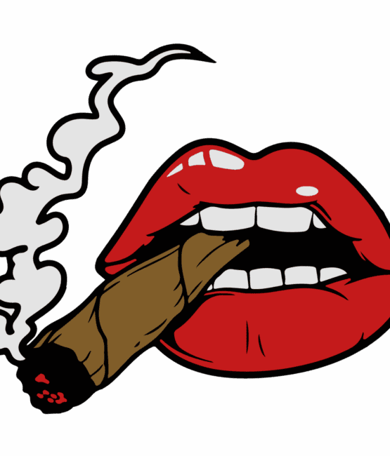 Lip smoke DTF iron on heat transfers