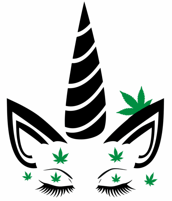 Unicorn marijuana DTF iron on heat transfers