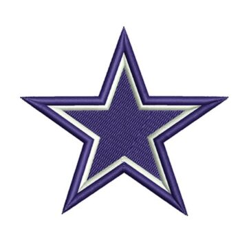 Blue star iron on patches