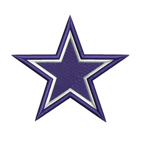 Blue star iron on patches