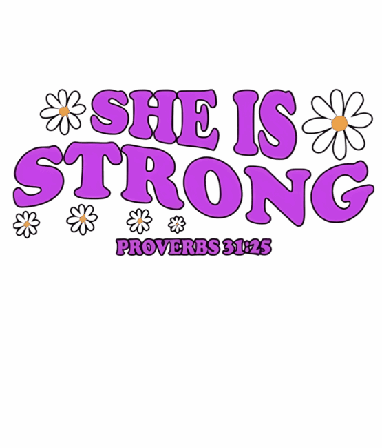 She is strong christian heat transfers