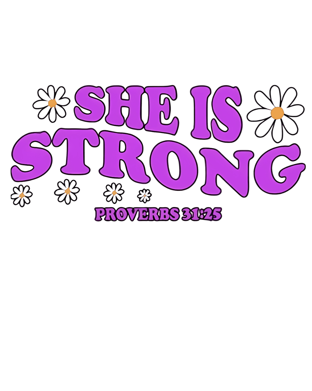 She is strong christian heat transfers