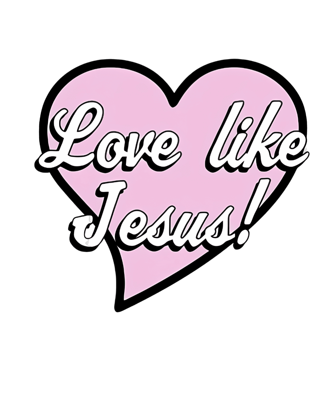 Love like Jesus christian heat transfers