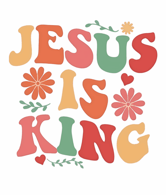Jesus is king christian heat transfers