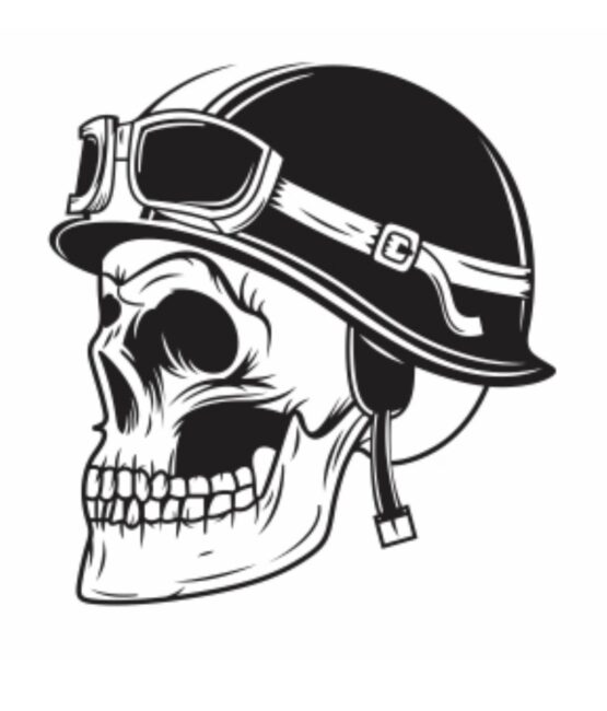 Ride Skull iron on heat transfer