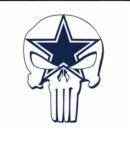Cowboy punisher skull iron on heat transfer