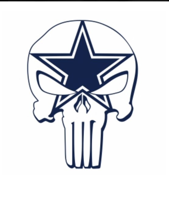 Cowboy punisher skull iron on heat transfer