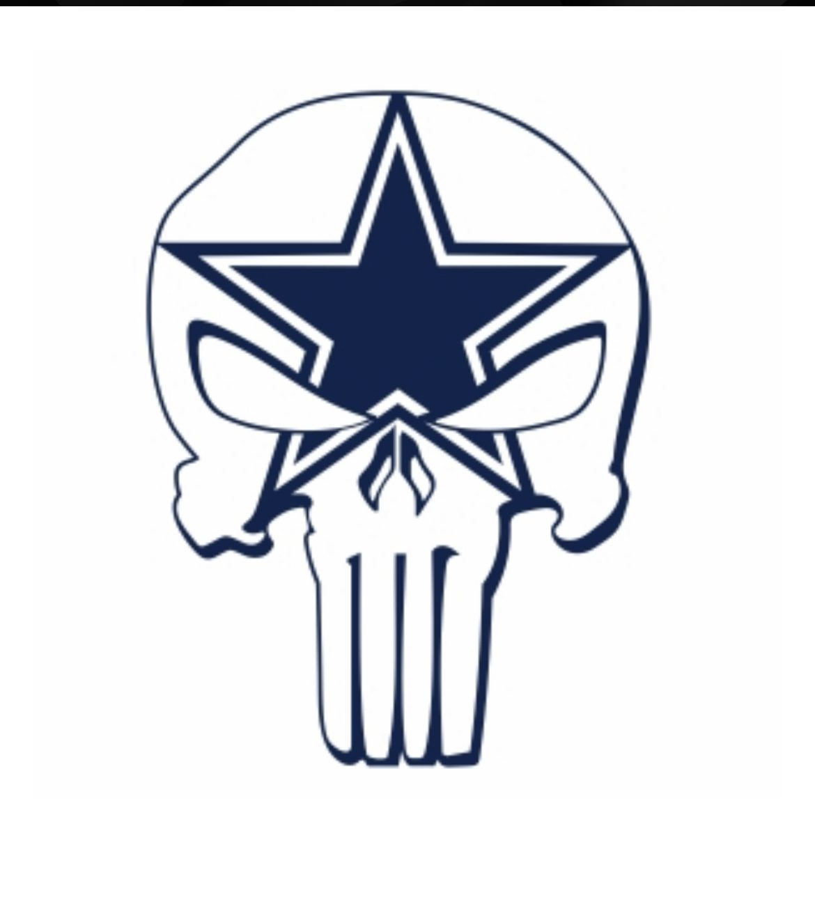 Cowboy punisher skull iron on heat transfer