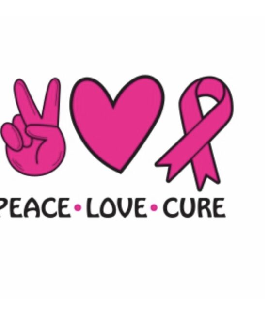 Peace love and cure Cancer iron on heat transfers