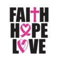 Faith hope love Cancer iron on heat transfers