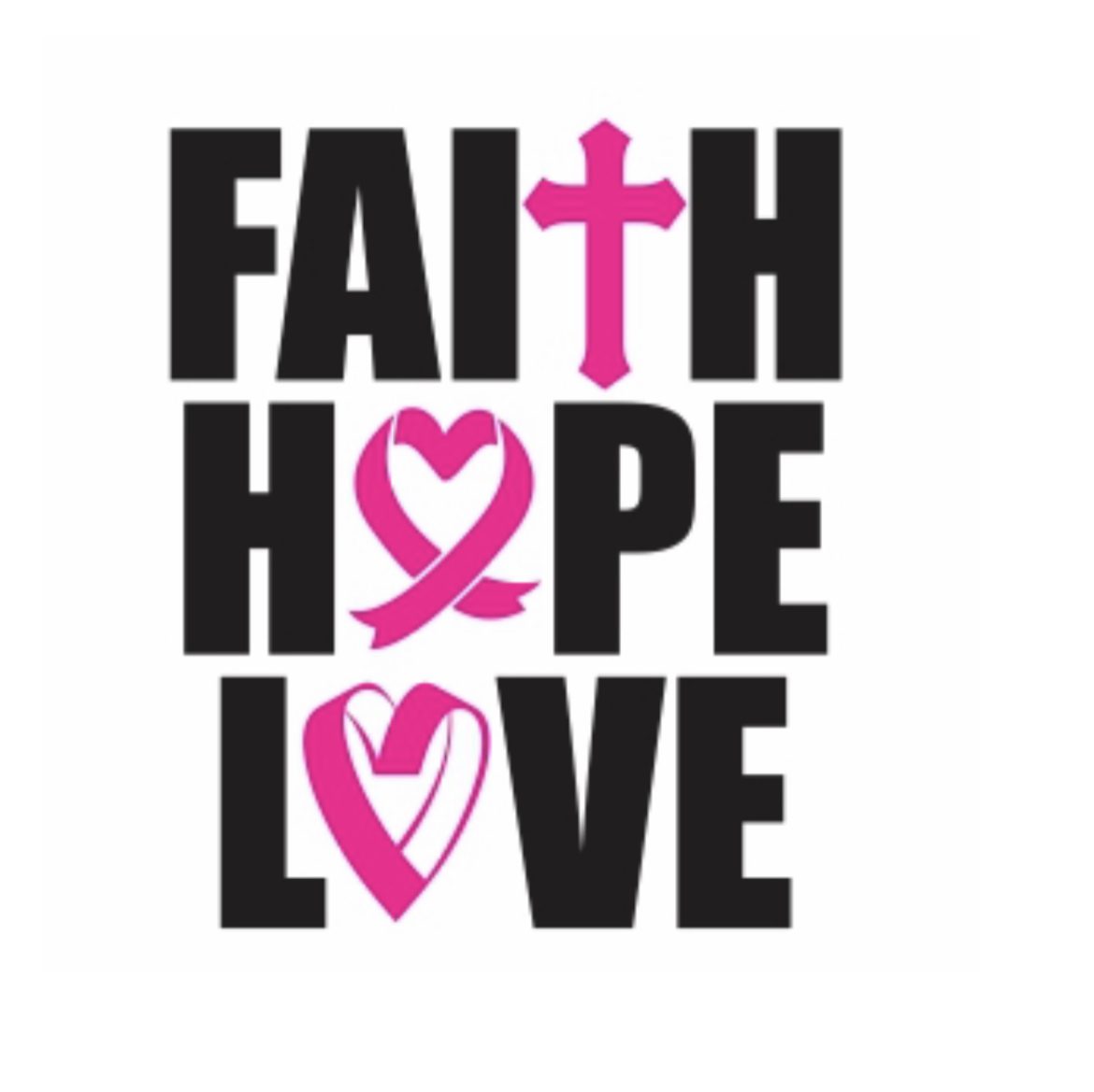Faith hope love Cancer iron on heat transfers