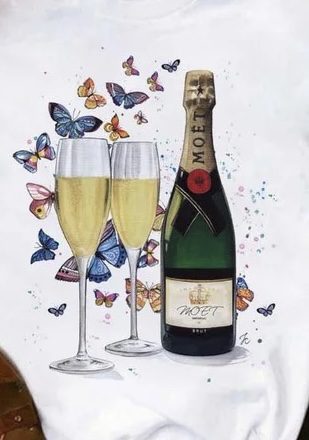Moet iron on heat transfers