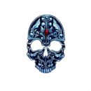 Blue skull iron on heat transfers