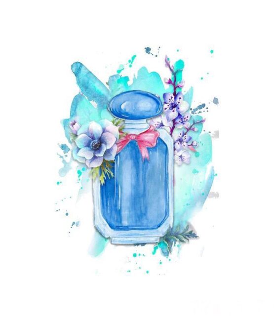 Blue flower iron on heat transfers