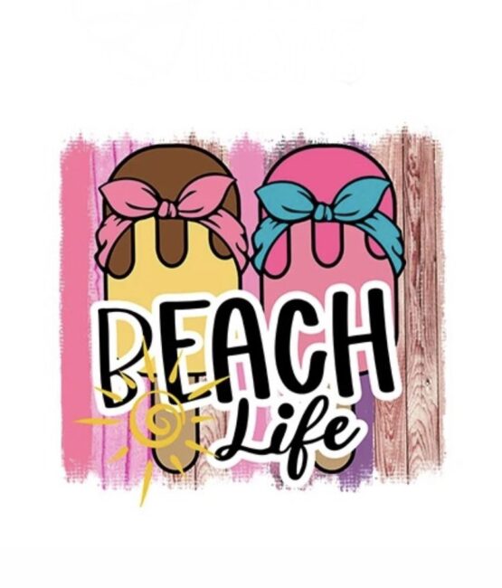 Beach life summer iron on heat transfers