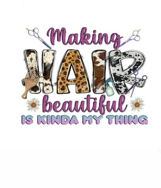 Making hair beautiful iron on heat transfers