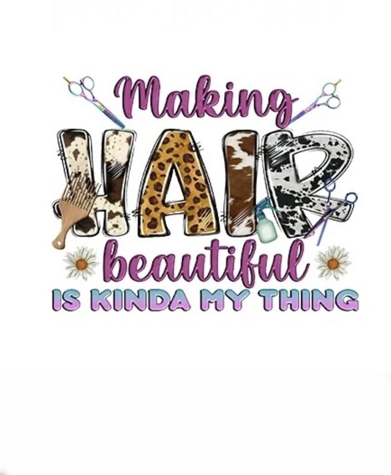 Making hair beautiful iron on heat transfers