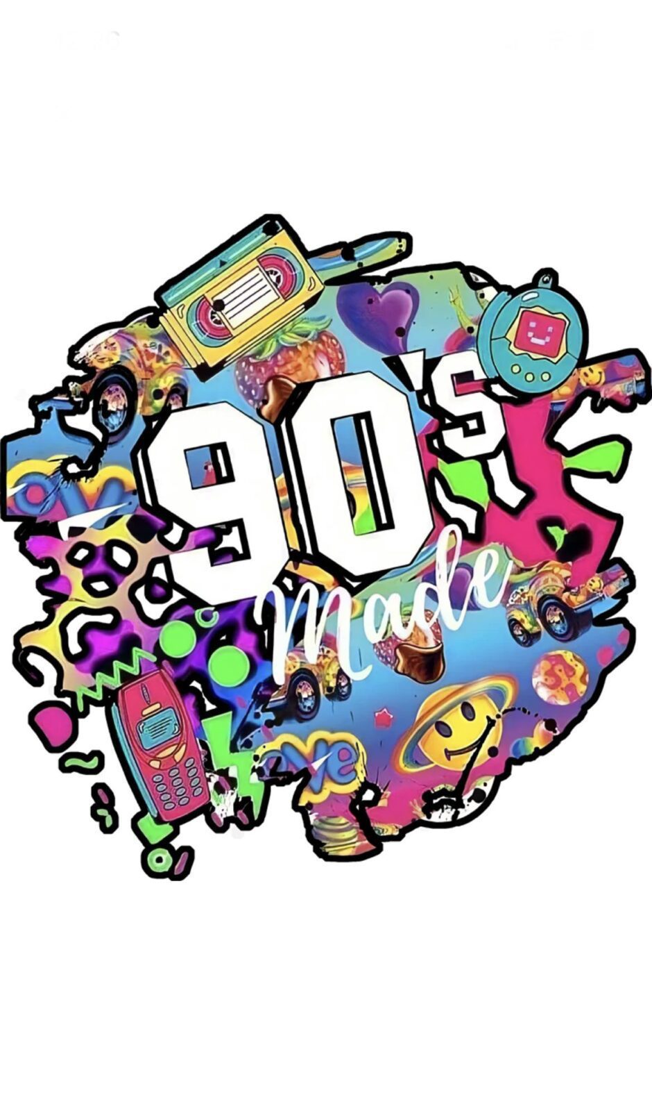 90s made iron on heat transfers