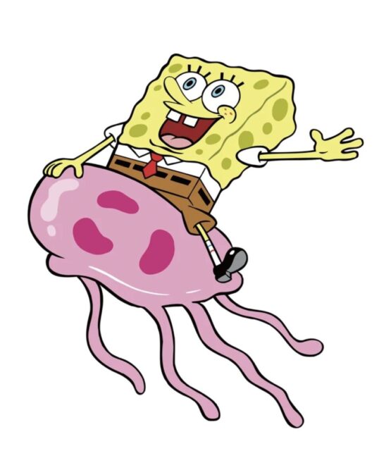 SpongeBob design 3 iron on heat transfers